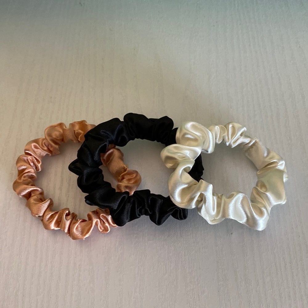 Satin Scrunchies Trio